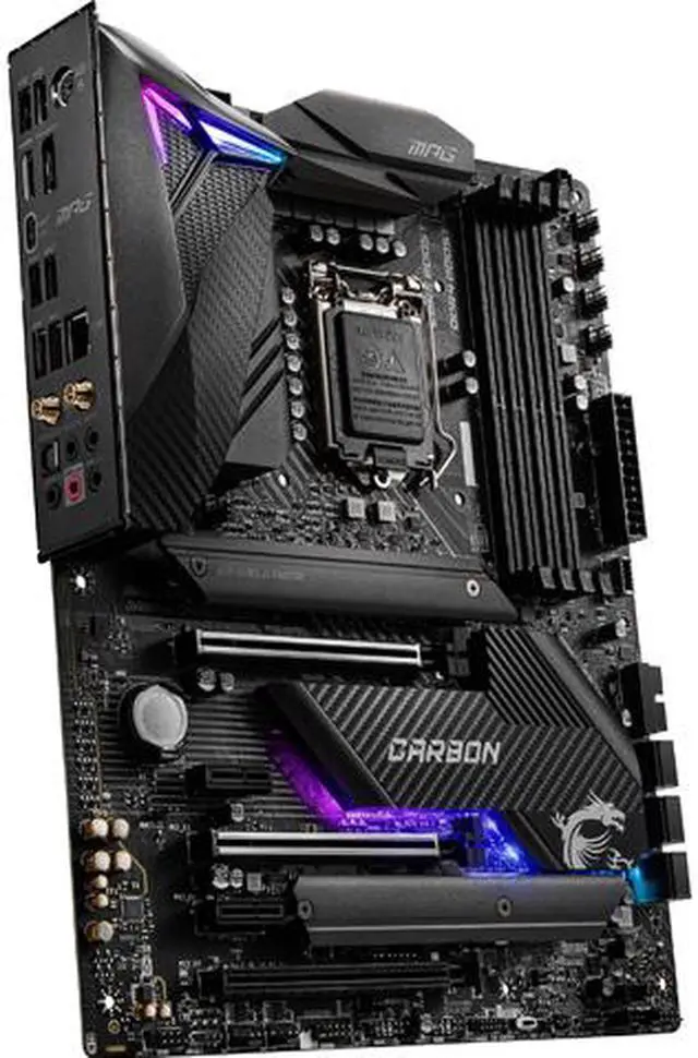 Main image of MSI MPG Z490 GAMING CARBON WIFI LGA 1200 Intel Z490 SATA 6Gb/s ATX Intel Motherboard