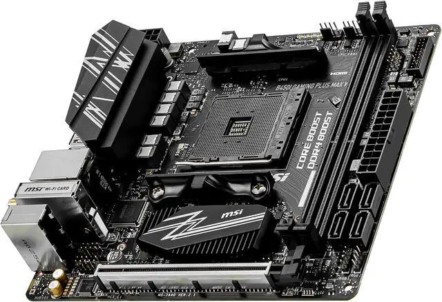 Alt view image 5 of 10 - MSI B450I GAMING PLUS MAX WIFI AM4 AMD B450 Mini ITX AMD Motherboard