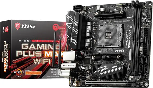 Alt view image 9 of 10 - MSI B450I GAMING PLUS MAX WIFI AM4 AMD B450 Mini ITX AMD Motherboard