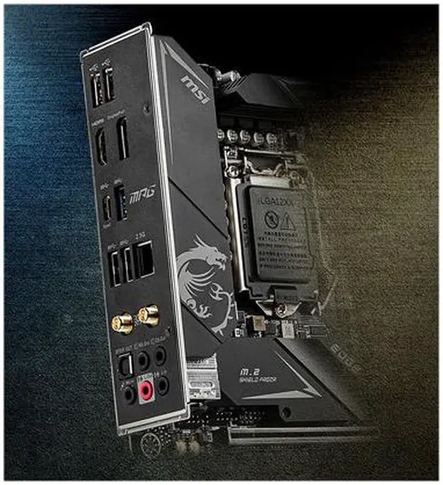 Alt view image 4 of 11 - MSI MPG B460I GAMING EDGE WIFI LGA 1200 Intel B460 Mini ITX Intel Motherboard