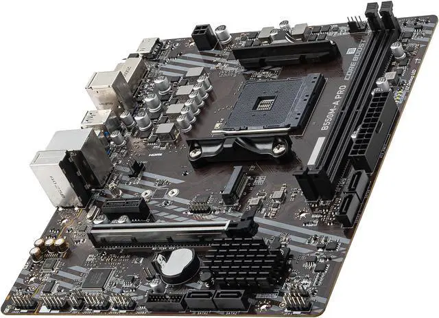 Alt view image 5 of 10 - MSI PRO B550M-A PRO AM4 AMD B550 Micro ATX AMD Motherboard