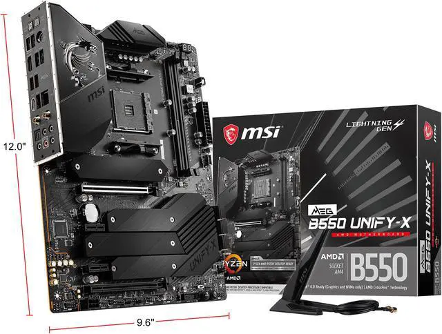 Alt view image 9 of 9 - MSI MEG B550 UNIFY-X AM4 AMD B550 USB 3.0 ATX AMD Motherboard