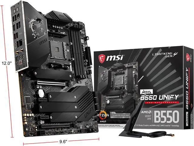 Alt view image 10 of 10 - MSI MEG B550 UNIFY AM4 AMD B550 USB 3.0 ATX AMD Motherboard