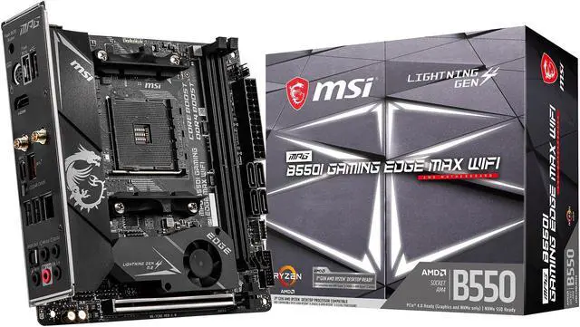 Alt view image 11 of 12 - MSI MPG B550I GAMING EDGE MAX WIFI AM4 AMD B550 Mini ITX AMD Motherboard