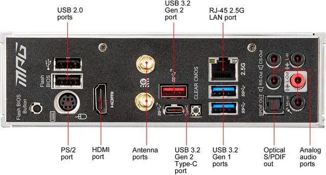 Alt view image 8 of 12 - MSI MPG B550I GAMING EDGE MAX WIFI AM4 AMD B550 Mini ITX AMD Motherboard