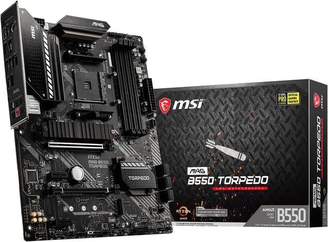 Alt view image 9 of 10 - MSI MAG B550 TORPEDO AM4 AMD B550 ATX AMD Motherboard