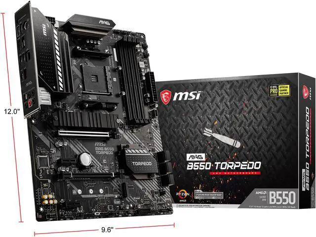 Alt view image 10 of 10 - MSI MAG B550 TORPEDO AM4 AMD B550 ATX AMD Motherboard