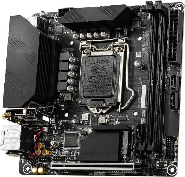 Alt view image 3 of 11 - MSI PRO H410I PRO WIFI LGA 1200 Intel H410 Mini ITX Intel Motherboard