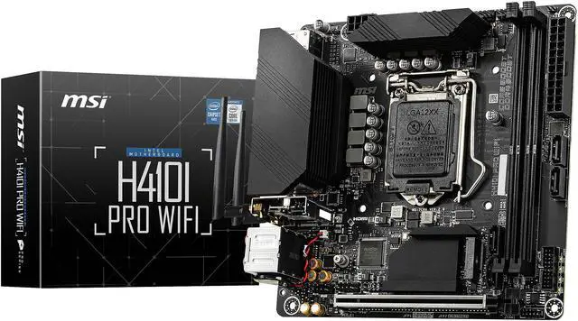 Alt view image 10 of 11 - MSI PRO H410I PRO WIFI LGA 1200 Intel H410 Mini ITX Intel Motherboard