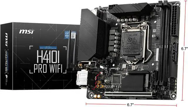 Alt view image 11 of 11 - MSI PRO H410I PRO WIFI LGA 1200 Intel H410 Mini ITX Intel Motherboard