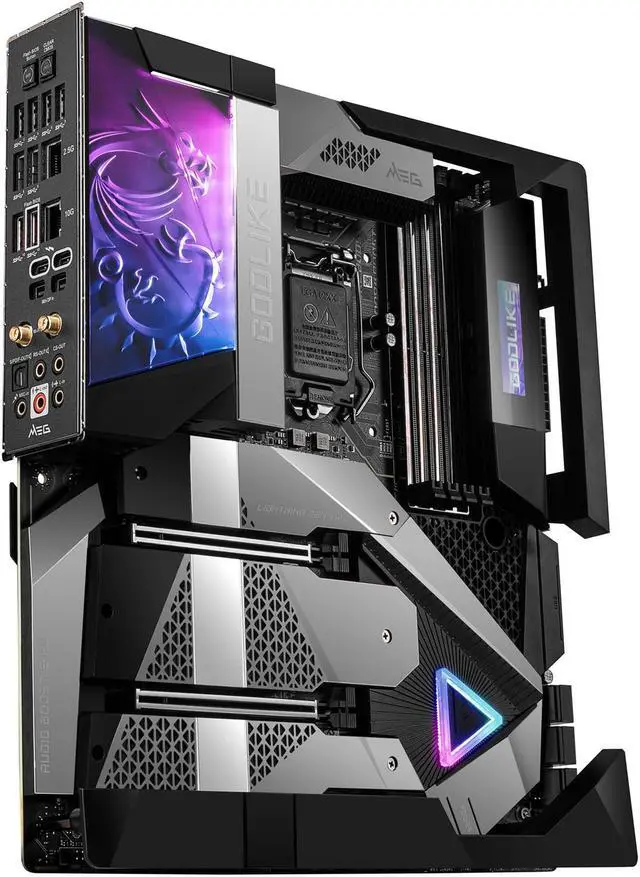 Alt view image 4 of 10 - MSI MEG Z590 GODLIKE LGA 1200 Intel Z590 Extended ATX Intel Motherboard