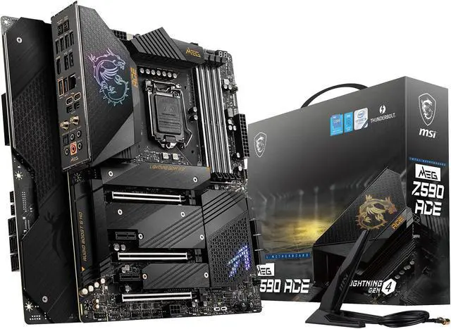 Alt view image 8 of 8 - MSI MEG Z590 ACE LGA 1200 Intel Z590 ATX Intel Motherboard