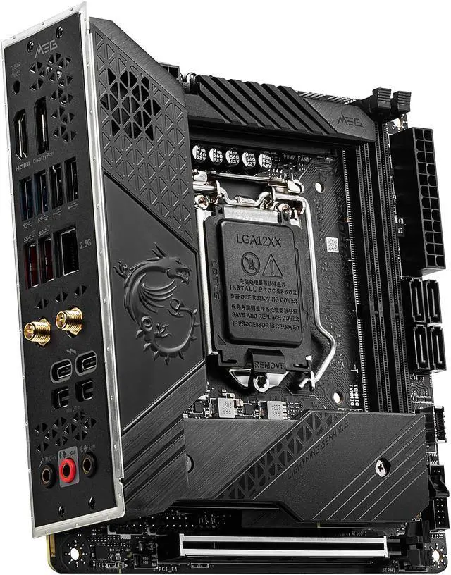 Alt view image 5 of 9 - MSI MEG Z590I UNIFY LGA 1200 Intel Z590 Mini ITX Intel Motherboard