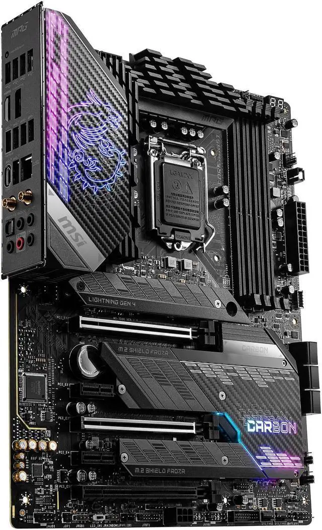 Alt view image 4 of 9 - MSI MPG Z590 GAMING CARBON WIFI LGA 1200 Intel Z590 ATX Intel Motherboard