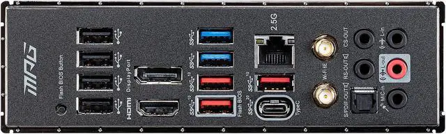 Alt view image 7 of 9 - MSI MPG Z590 GAMING CARBON WIFI LGA 1200 Intel Z590 ATX Intel Motherboard