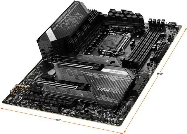 Alt view image 6 of 9 - MSI MPG Z590 GAMING CARBON WIFI LGA 1200 Intel Z590 ATX Intel Motherboard