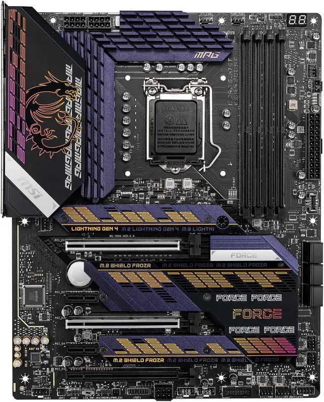 Alt view image 3 of 11 - MSI MPG Z590 GAMING FORCE LGA 1200 Intel Z590 ATX Intel Motherboard