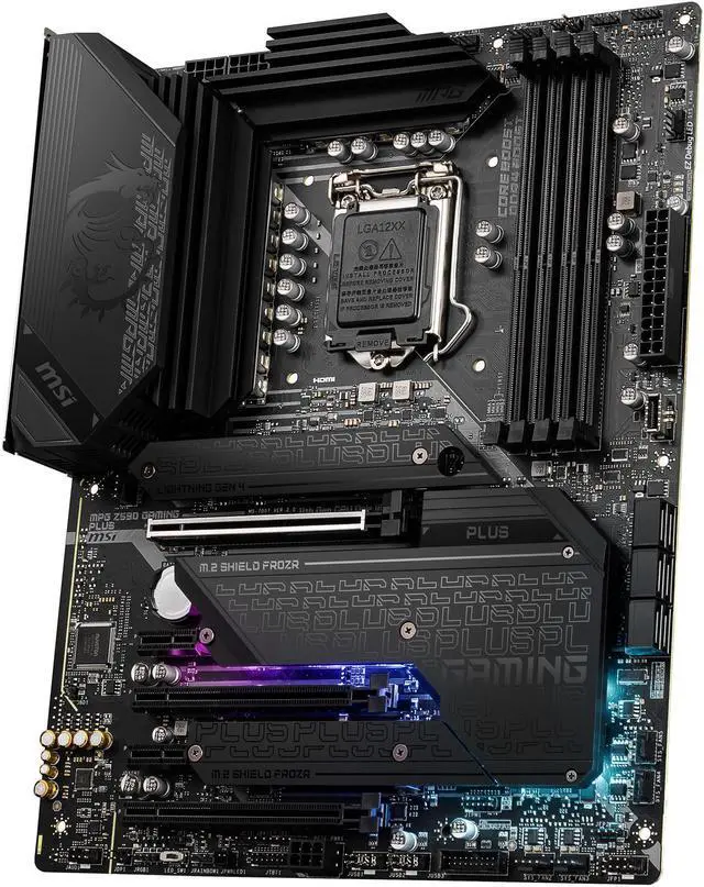Alt view image 3 of 8 - MSI MPG Z590 GAMING PLUS LGA 1200 Intel Z590 ATX Intel Motherboard