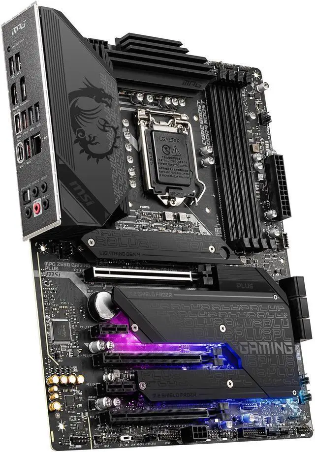 Alt view image 4 of 8 - MSI MPG Z590 GAMING PLUS LGA 1200 Intel Z590 ATX Intel Motherboard