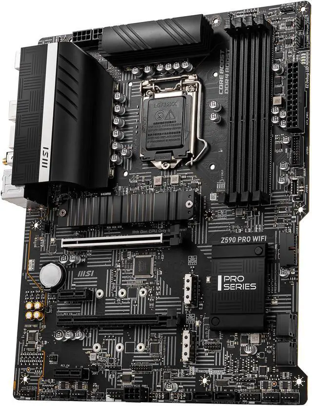 Alt view image 3 of 8 - MSI Z590 PRO WIFI LGA 1200 Intel Z590 ATX Intel Motherboard