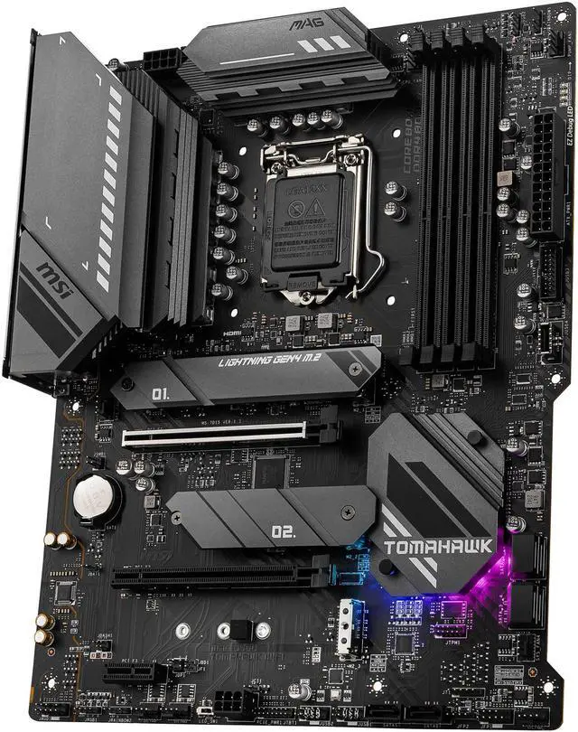 Alt view image 3 of 8 - MSI MAG B560 TOMAHAWK WIFI LGA 1200 Intel B560 ATX Intel Motherboard