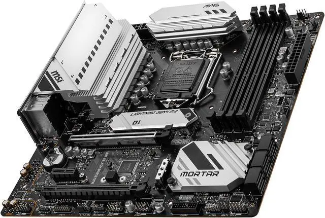 Alt view image 5 of 9 - MSI MAG B560M MORTAR WIFI LGA 1200 Intel B560 Micro ATX Intel Motherboard
