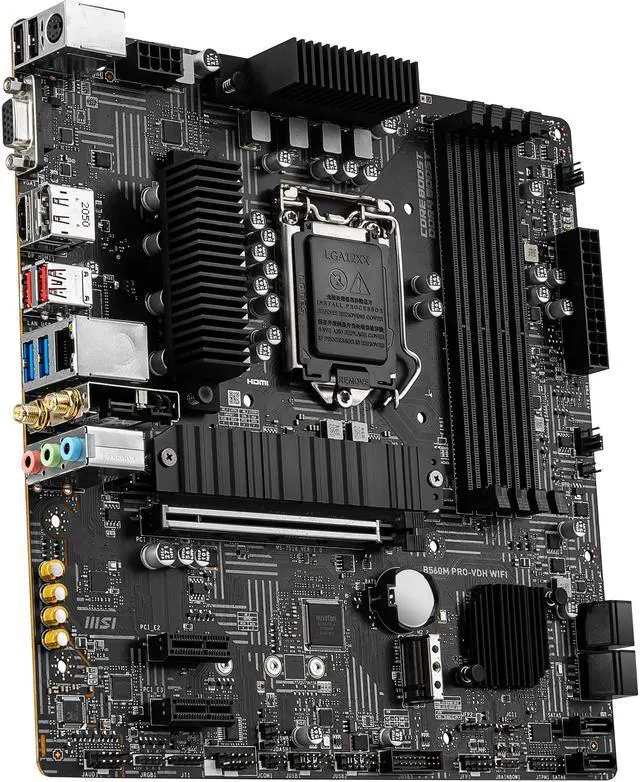 Alt view image 4 of 8 - MSI B560M PRO-VDH WIFI LGA 1200 Intel B560 Micro ATX Intel Motherboard