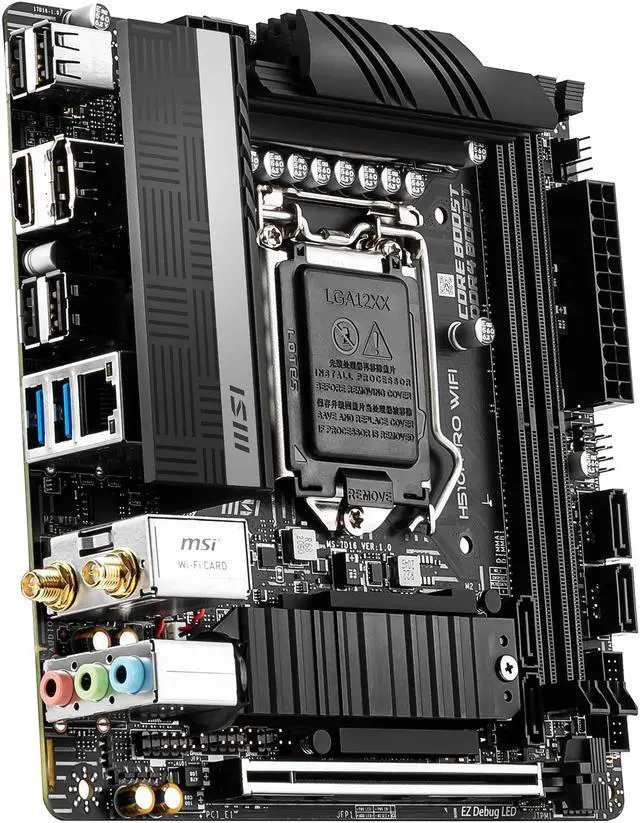 Alt view image 5 of 9 - MSI H510I PRO WIFI LGA 1200 Intel H510 Mini ITX Intel Motherboard