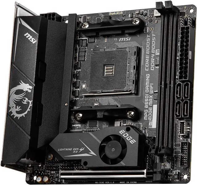 Alt view image 3 of 11 - MSI MPG B550I GAMING EDGE MAX WIFI AM4 AMD B550 Mini ITX AMD Motherboard