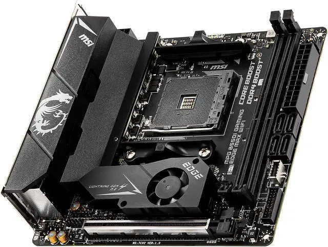 Alt view image 5 of 11 - MSI MPG B550I GAMING EDGE MAX WIFI AM4 AMD B550 Mini ITX AMD Motherboard