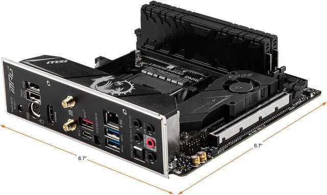 Alt view image 7 of 11 - MSI MPG B550I GAMING EDGE MAX WIFI AM4 AMD B550 Mini ITX AMD Motherboard