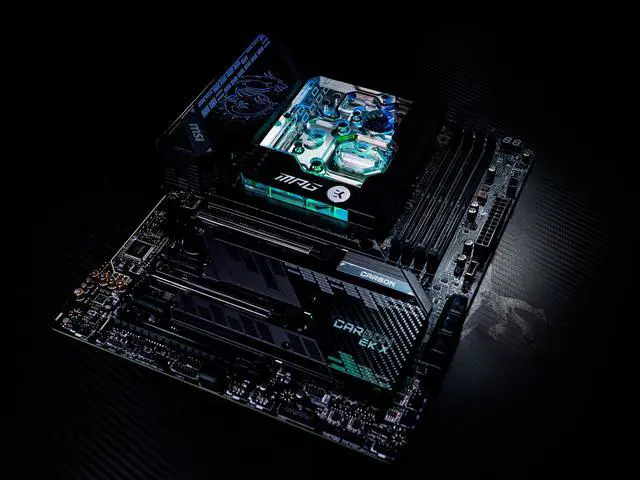 Alt view image 9 of 12 - MSI MPG Z590 CARBON EK X LGA 1200 Intel Z590 ATX Intel Motherboard