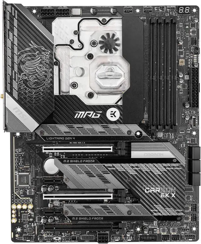 Alt view image 6 of 12 - MSI MPG Z590 CARBON EK X LGA 1200 Intel Z590 ATX Intel Motherboard