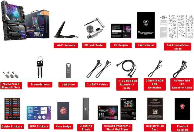 Alt view image 11 of 12 - MSI MPG Z590 CARBON EK X LGA 1200 Intel Z590 ATX Intel Motherboard