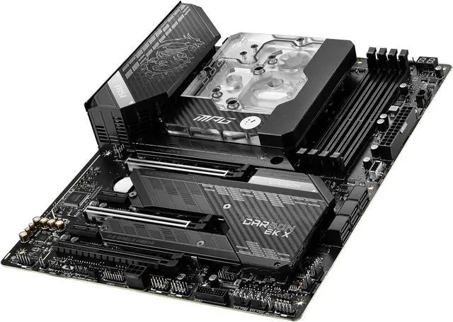 Alt view image 7 of 12 - MSI MPG Z590 CARBON EK X LGA 1200 Intel Z590 ATX Intel Motherboard