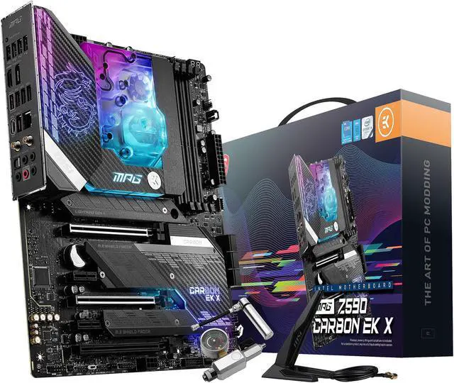 Alt view image 12 of 12 - MSI MPG Z590 CARBON EK X LGA 1200 Intel Z590 ATX Intel Motherboard