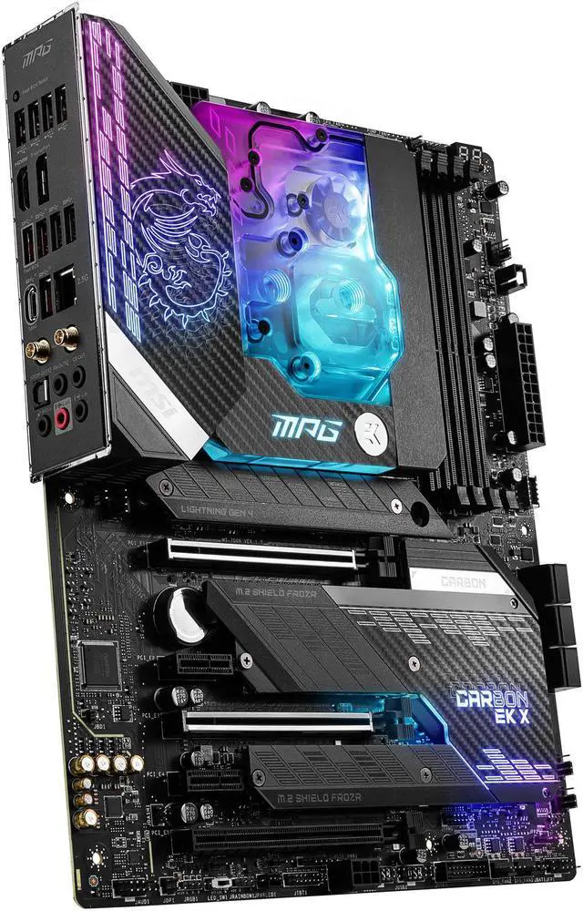 Alt view image 5 of 12 - MSI MPG Z590 CARBON EK X LGA 1200 Intel Z590 ATX Intel Motherboard