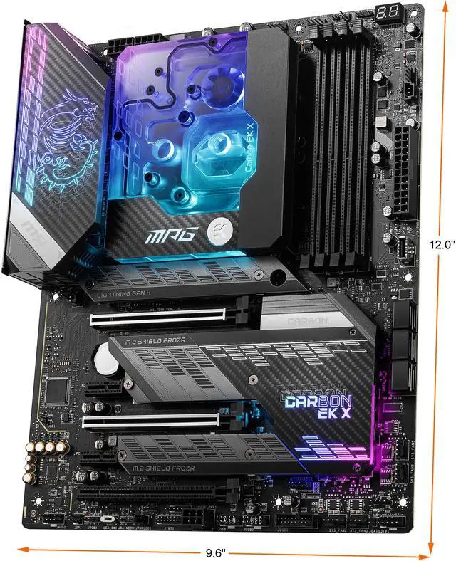 Alt view image 4 of 12 - MSI MPG Z590 CARBON EK X LGA 1200 Intel Z590 ATX Intel Motherboard