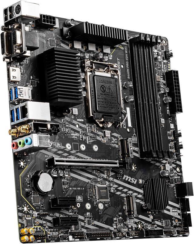 Alt view image 3 of 7 - MSI B460M PRO-VDH WIFI LGA 1200 Intel B460 Micro ATX Intel Motherboard