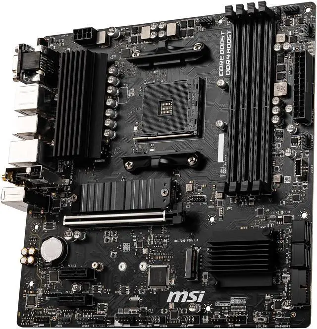 Alt view image 2 of 7 - MSI PRO B550M PRO-VDH WIFI AM4 AMD B550 Micro ATX AMD Motherboard