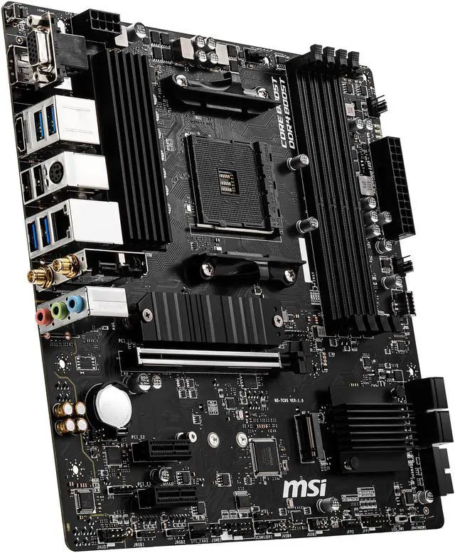 Alt view image 3 of 7 - MSI PRO B550M PRO-VDH WIFI AM4 AMD B550 Micro ATX AMD Motherboard