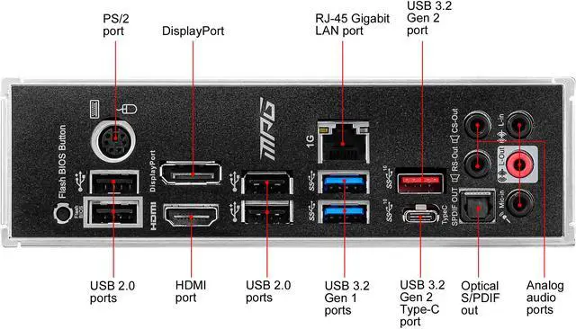 Alt view image 9 of 10 - MSI MPG B550 GAMING PLUS AM4 AMD B550 ATX AMD Motherboard