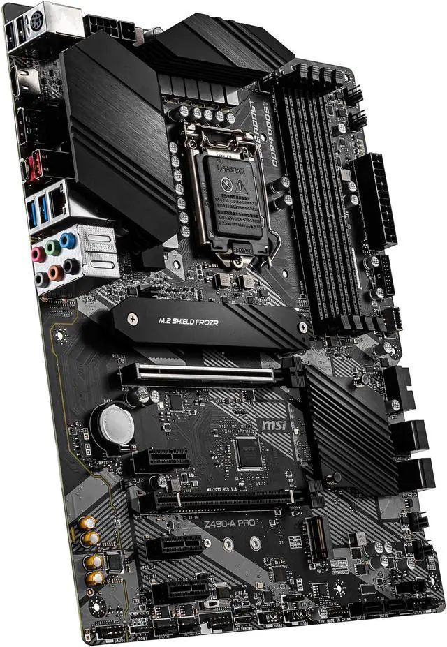 Alt view image 4 of 7 - MSI PRO Z490-A PRO LGA 1200 Intel Z490 ATX Intel Motherboard