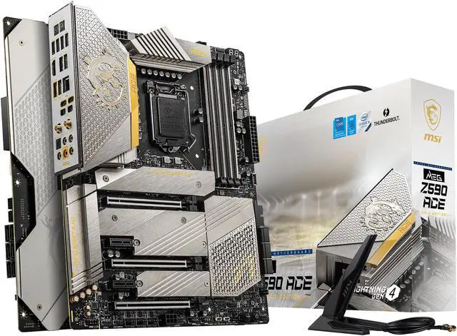 Alt view image 11 of 10 - MSI MEG Z590 ACE GOLD EDITION LGA 1200 Intel Z590 ATX Intel Motherboard