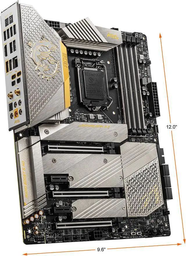 Alt view image 6 of 10 - MSI MEG Z590 ACE GOLD EDITION LGA 1200 Intel Z590 ATX Intel Motherboard