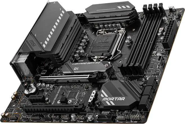Alt view image 4 of 7 - MSI MAG B560M MORTAR LGA 1200 Intel B560 Micro ATX Intel Motherboard