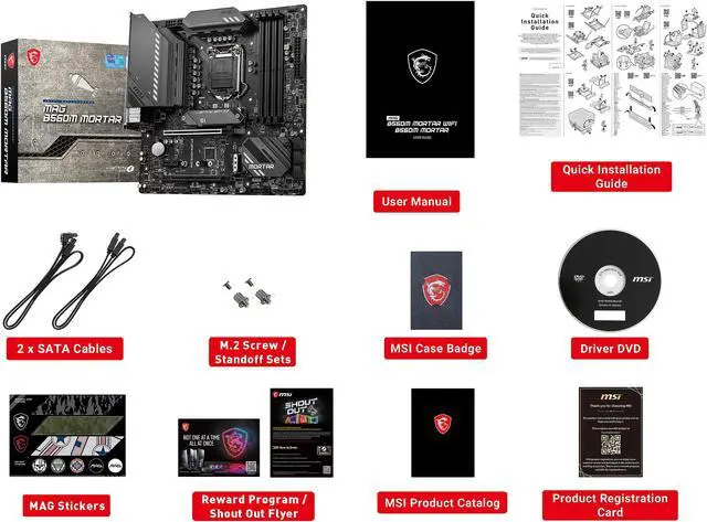 Alt view image 6 of 7 - MSI MAG B560M MORTAR LGA 1200 Intel B560 Micro ATX Intel Motherboard