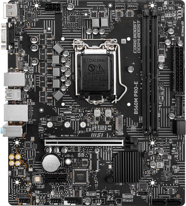MSI B560M PRO-E LGA 1200 Micro ATX Intel Motherboard - Newegg.com