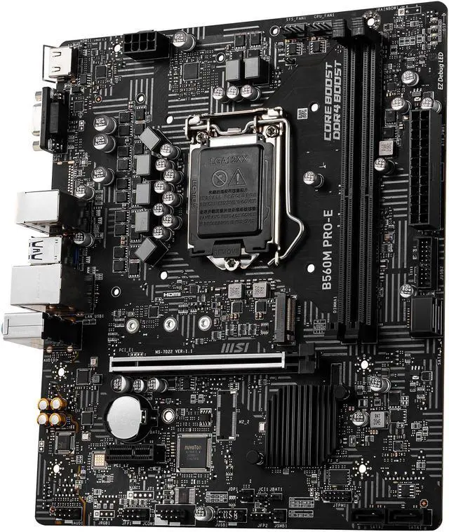 Alt view image 4 of 9 - MSI B560M PRO-E LGA 1200 Intel B560 Micro ATX Intel Motherboard
