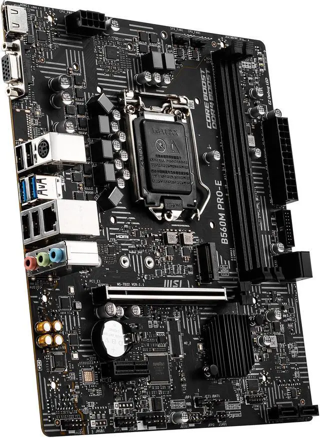 Alt view image 5 of 9 - MSI B560M PRO-E LGA 1200 Intel B560 Micro ATX Intel Motherboard